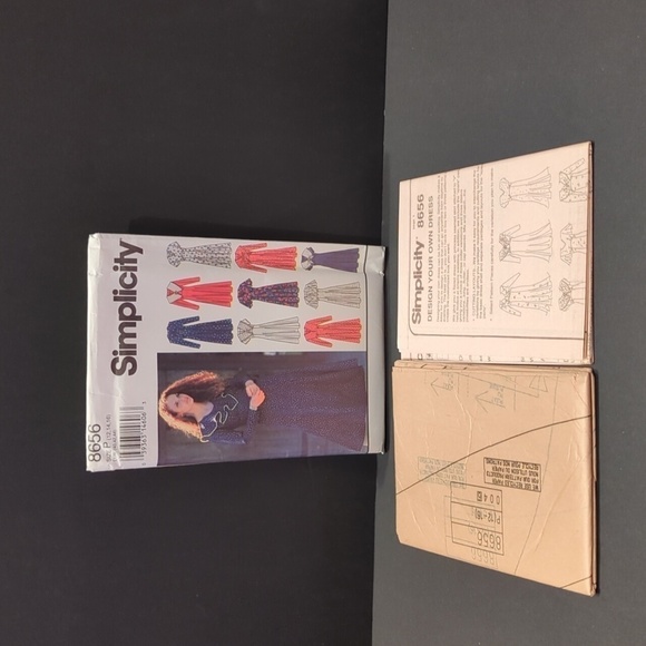 Simplicity 8656 Uncut Sewing Pattern Vintage Dresses Size P (12,14,16) - Picture 3 of 3
